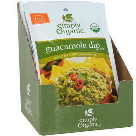 Simply Organic, Guacamole Dip Mix, 12 Packets 22.7g Each