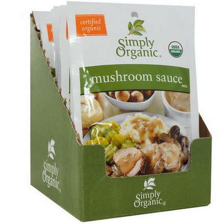 Simply Organic, Mushroom Sauce Mix, 12 Packets 24g Each