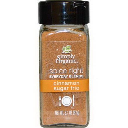 Simply Organic, Organic Spice Right Everyday Blends, Cinnamon Sugar Trio 87g