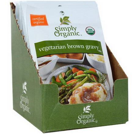 Simply Organic, Vegetarian Brown Gravy Mix, 12 Packets 28g