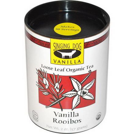 Singing Dog Vanilla, Loose Leaf Organic Tea, Vanilla Rooibos, Caffeine Free 57g