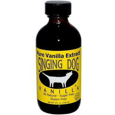 Singing Dog Vanilla, Pure Vanilla Extract, Farm Grown 118ml