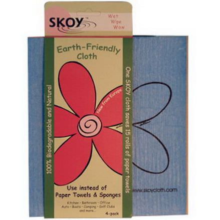 Skoy Enterprises, Earth-Friendly Cloth, Mixed Colors, 4-Pack