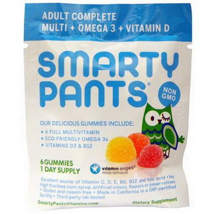 SmartyPants, Adult Complete, All-In-One Gummy Goodness, 15 Packs, 6 Gummies Per Pack