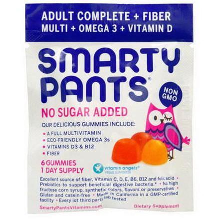 SmartyPants, Adult Complete Fiber, 15 Packs, 6 Gummies Per Pack
