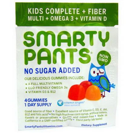 SmartyPants, Kids Complete Fiber, 15 Packs, 4 Gummies Per Pack