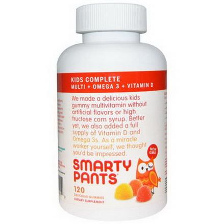 SmartyPants, Kids Complete Multi Omega 3 Vitamin D, 120 Delicious Gummies