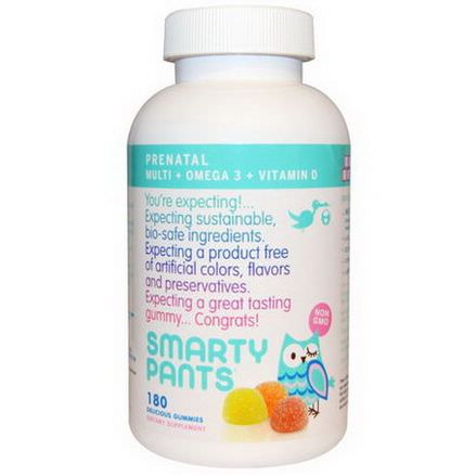 SmartyPants, Prenatal, Multi Omega 3 Vitamin D, 180 Gummies