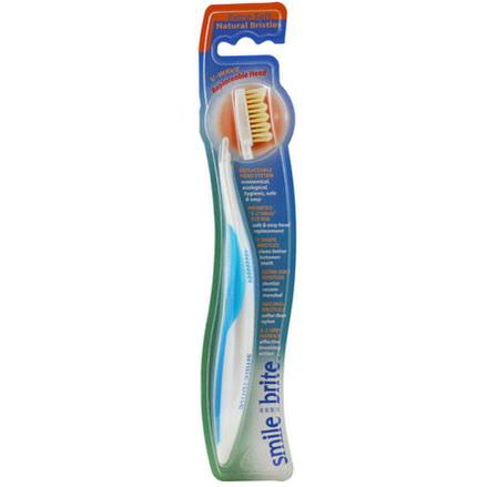 Smile Brite, Replaceable Head Toothbrush, V-Wave, Extra-Soft, 1 Toothbrush Handle&Head