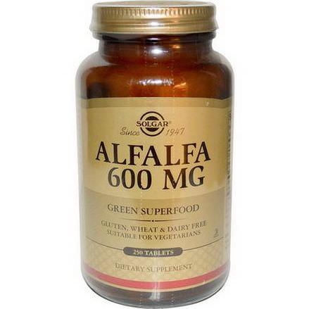 Solgar, Alfalfa, 600mg, 250 Tablets