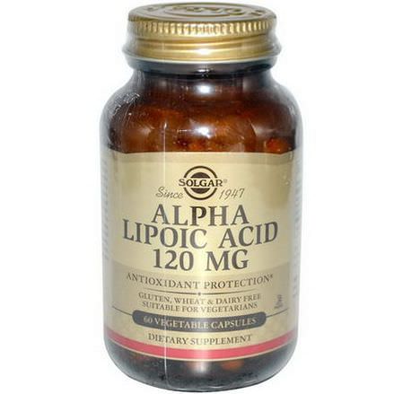 Solgar, Alpha Lipoic Acid, 120mg, 60 Veggie Caps