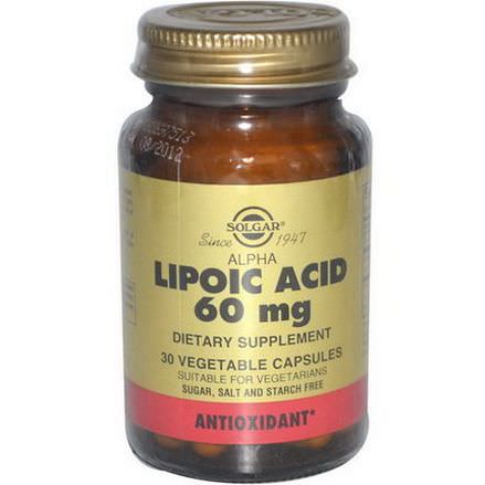 Solgar, Alpha Lipoic Acid, 60mg, 30 Veggie Caps