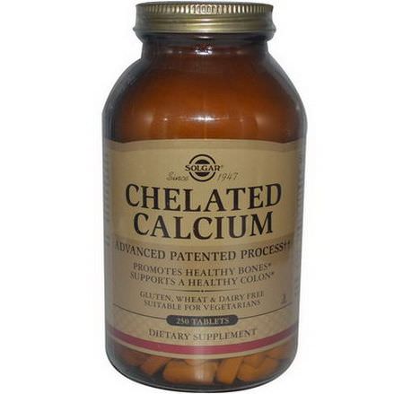 Solgar, Chelated Calcium, 250 Tablets