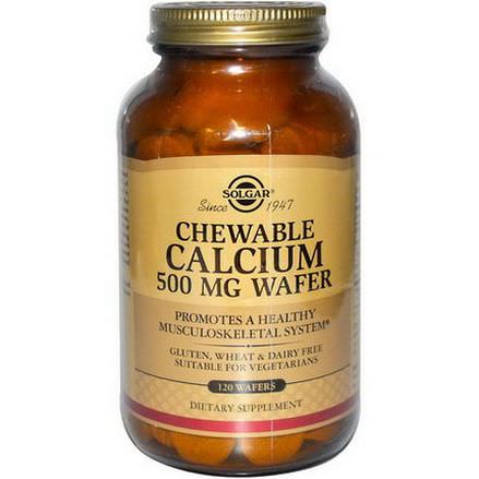 Solgar, Chewable Calcium, 500mg, 120 Wafers