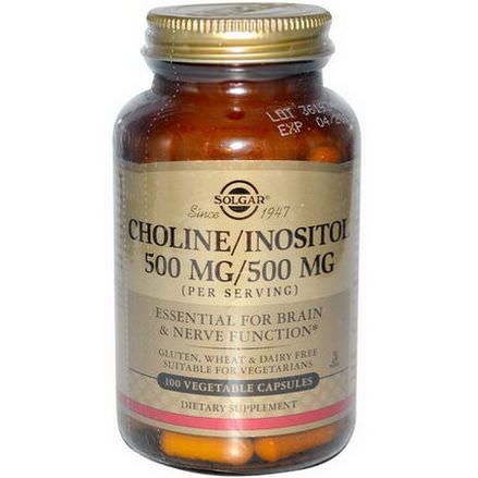 Solgar, Choline/Inositol, 500mg/500mg, 100 Veggie Caps