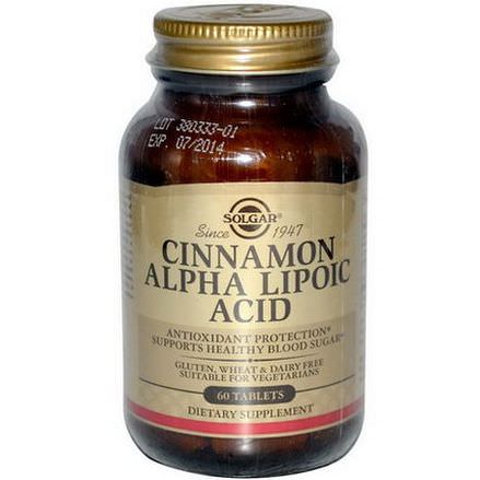 Solgar, Cinnamon Alpha-Lipoic Acid, 60 Tablets