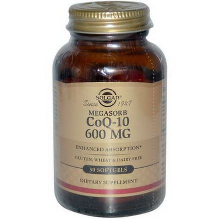 Solgar Coenzyme Q-10, 600mg, 30 Softgels