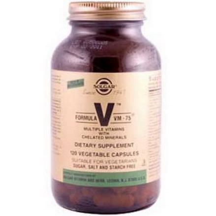 Solgar, Formula V, VM-75, Multiple Vitamins with Chelated Minerals, 120 Veggie Caps