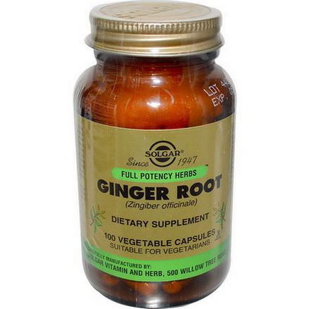 Solgar, Ginger Root, 100 Veggie Caps