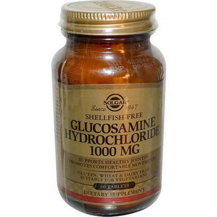 Solgar, Glucosamine Hydrochloride, 1000mg, 60 Tablets