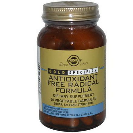 Solgar, Gold Specifics, Antioxidant Free Radical Formula, 60 Veggie Caps