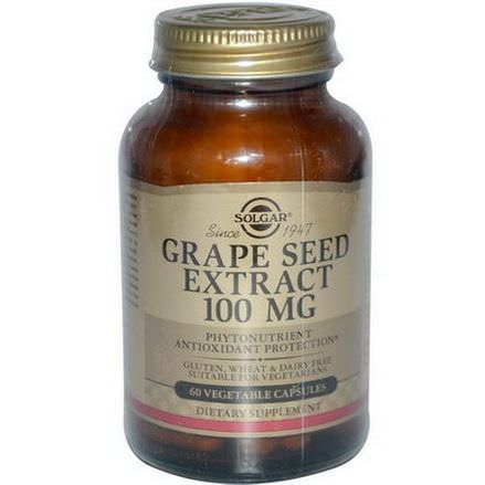 Solgar, Grape Seed Extract, 100mg, 60 Veggie Caps