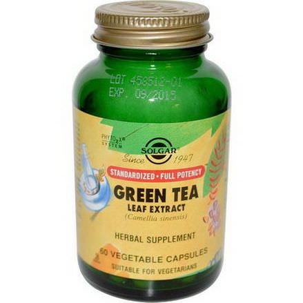 Solgar, Green Tea Leaf Extract, 60 Veggie Caps