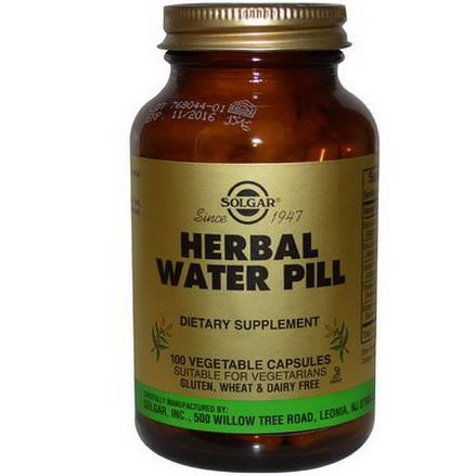 Solgar, Herbal Water Pill, 100 Veggie Caps