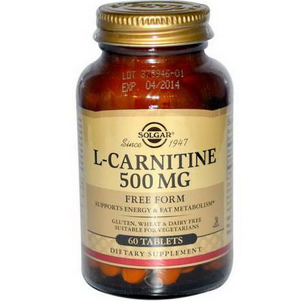 Solgar, L-Carnitine, 500mg, 60 Tablets