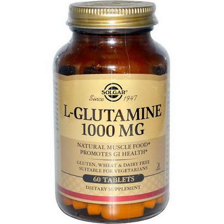 Solgar, L-Glutamine, 1000mg, 60 Tablets