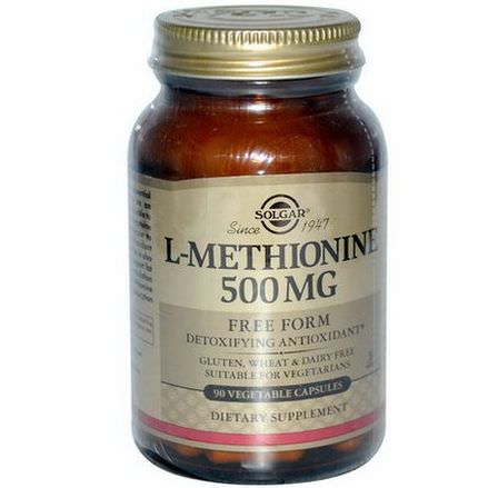 Solgar, L-Methionine, 500mg, 90 Veggie Caps
