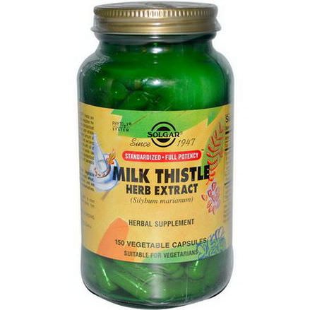 Solgar, Milk Thistle Herb Extract, 150 Veggie Caps