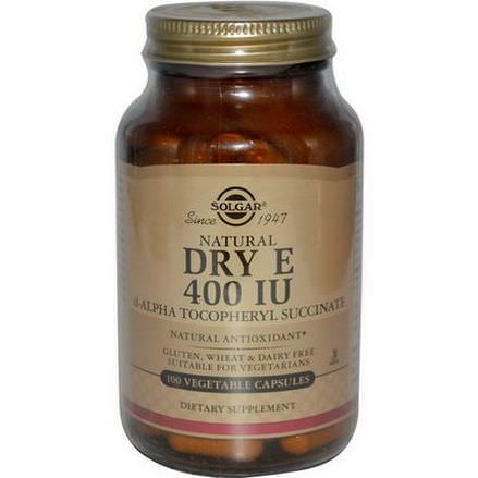 Solgar, Natural Dry E, 400 IU, 100 Veggie Caps