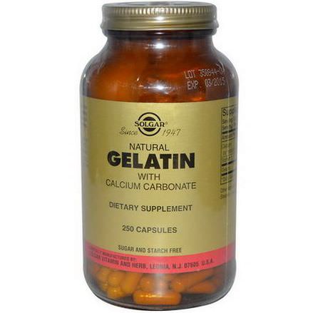 Solgar, Natural Gelatin with Calcium Carbonate, 250 Capsules