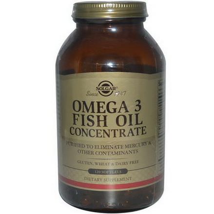 Solgar, Omega-3 Fish Oil Concentrate, 120 Softgels
