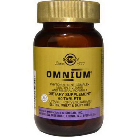 Solgar, Omnium, Phytonutrient Complex Multiple Vitamin and Mineral Formula, 60 Tablets