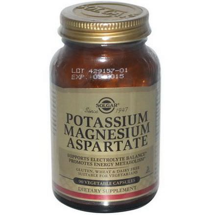 Solgar, Potassium Magnesium Aspartate, 90 Veggie Caps