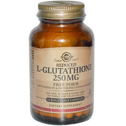 Solgar, Reduced L-Glutathione, 250mg, 60 Veggie Caps