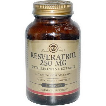 Solgar, Resveratrol, 250mg, 30 Softgels