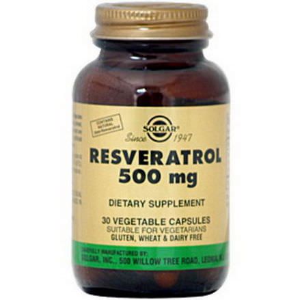 Solgar, Resveratrol, 500mg, 30 Veggie Caps
