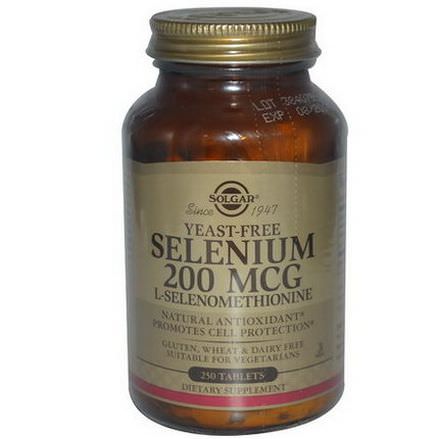 Solgar, Selenium, 200mcg, 250 Tablets