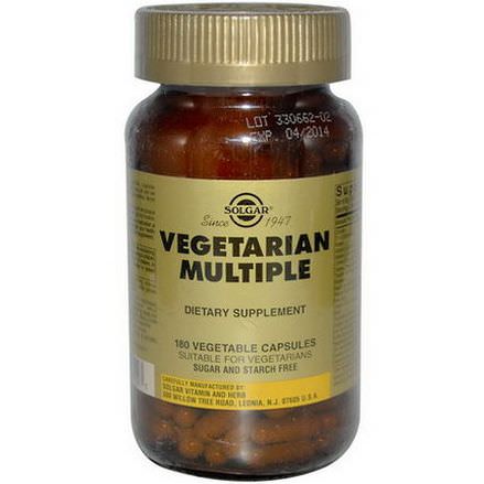 Solgar, Vegetarian Multiple, 180 Veggie Caps