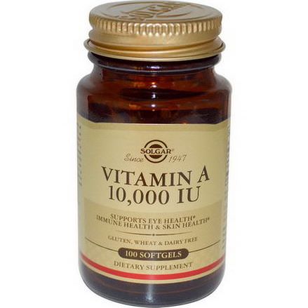 Solgar, Vitamin A, 10,000 IU, 100 Softgels