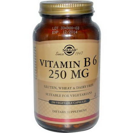 Solgar, Vitamin B6, 250mg, 250 Veggie Caps