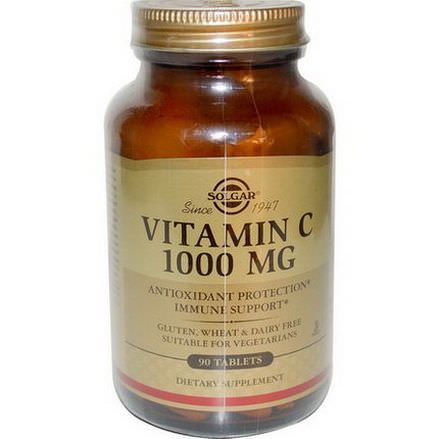 Solgar, Vitamin C, 1000mg, 90 Tablets