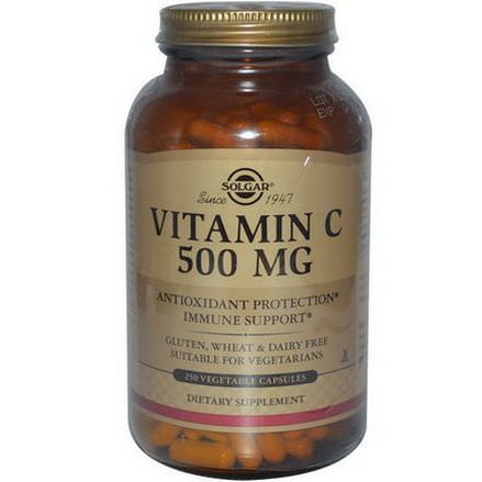 Solgar, Vitamin C, 500mg, 250 Veggie Caps