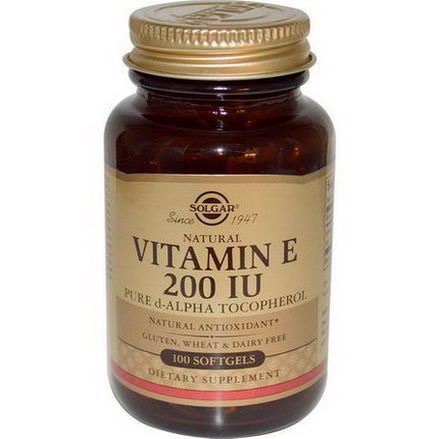 Solgar, Vitamin E, 200 IU, 100 Softgels
