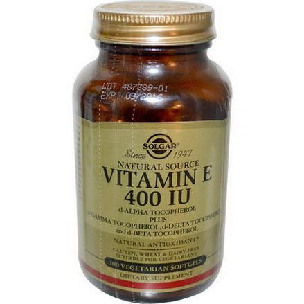 Solgar, Vitamin E, 400 IU, 100 Veggie Softgels