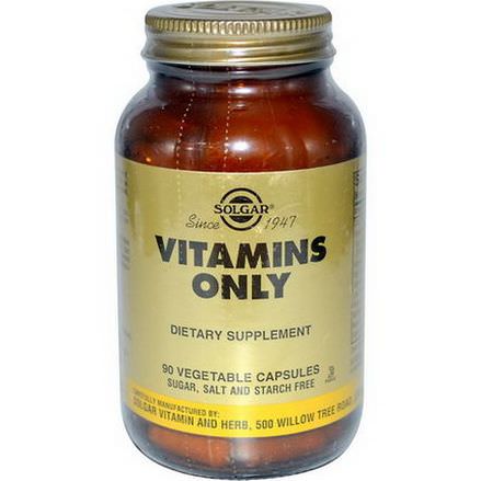 Solgar, Vitamins Only, 90 Veggie Caps