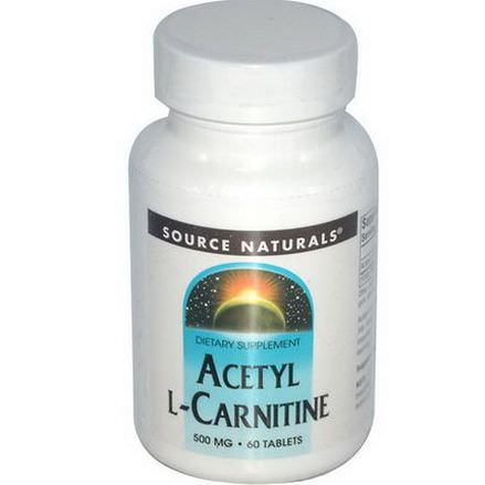 Source Naturals, Acetyl L-Carnitine, 500mg, 60 Tablets